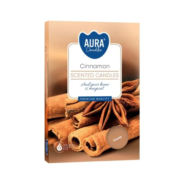 Set de 6 Velas de Té Perfumadas – Canela Canela