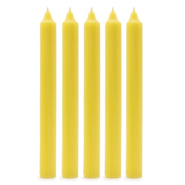 Velas a Granel de Color Sólido - Limón Rústico - Paquete de 10