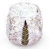 Portavelas recto de Vidrio floral natural - Pino (10x9cm)