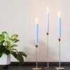 Velas a granel de color sólido - Azul marino rústico - Paquete de 10