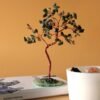Árbol de piedras preciosas grande: Aventurina verde sobre base de ágata verde (100 piedras)