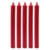Bulk Solid Colour Dinner Candles - Rustic Red - Pack of 10