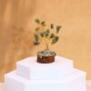 Mini árbol de piedras preciosas sobre base de madera - Aventurina verde (15 piedras)