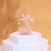 Mini árbol de piedras preciosas sobre base de orgonita - Cuarzo rosa (15 piedras)