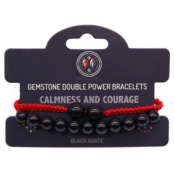 Pulseras de Doble Poder - Ágata Negra