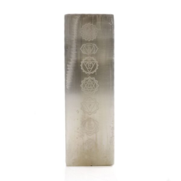 Lámpara Bloque Selenita 25cm - Lámpara Chakra