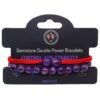 Pulseras de Doble Poder de Piedras Preciosas - Amatista
