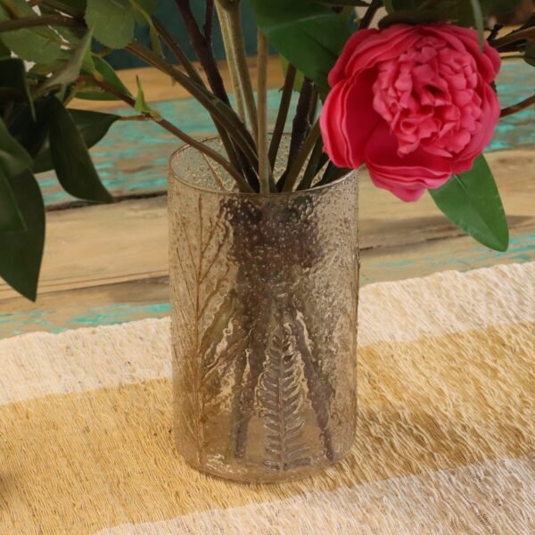 bG9jYWw6Ly9tZWRpYS9TSC9FRC82MFIzMEMxSjY0UzNFRFNIL2I2NjQ5MTU3LmpwZw.jpg Portavelas de Vidrio floral natural - Jarrón alto - pino (19x11cm)