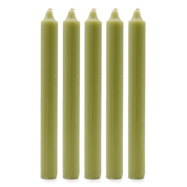 Velas a Granel de Color Sólido - Oliva Rústica - Paquete de 10